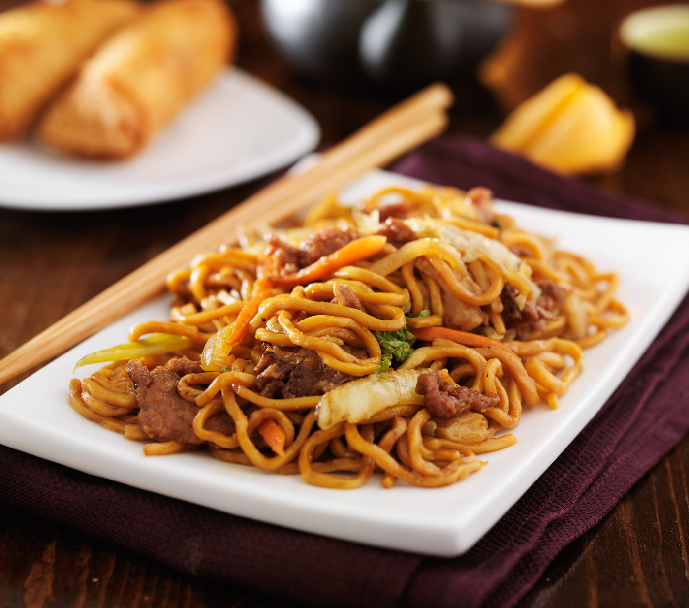 Stirfried Chinese Beef Lo Mein