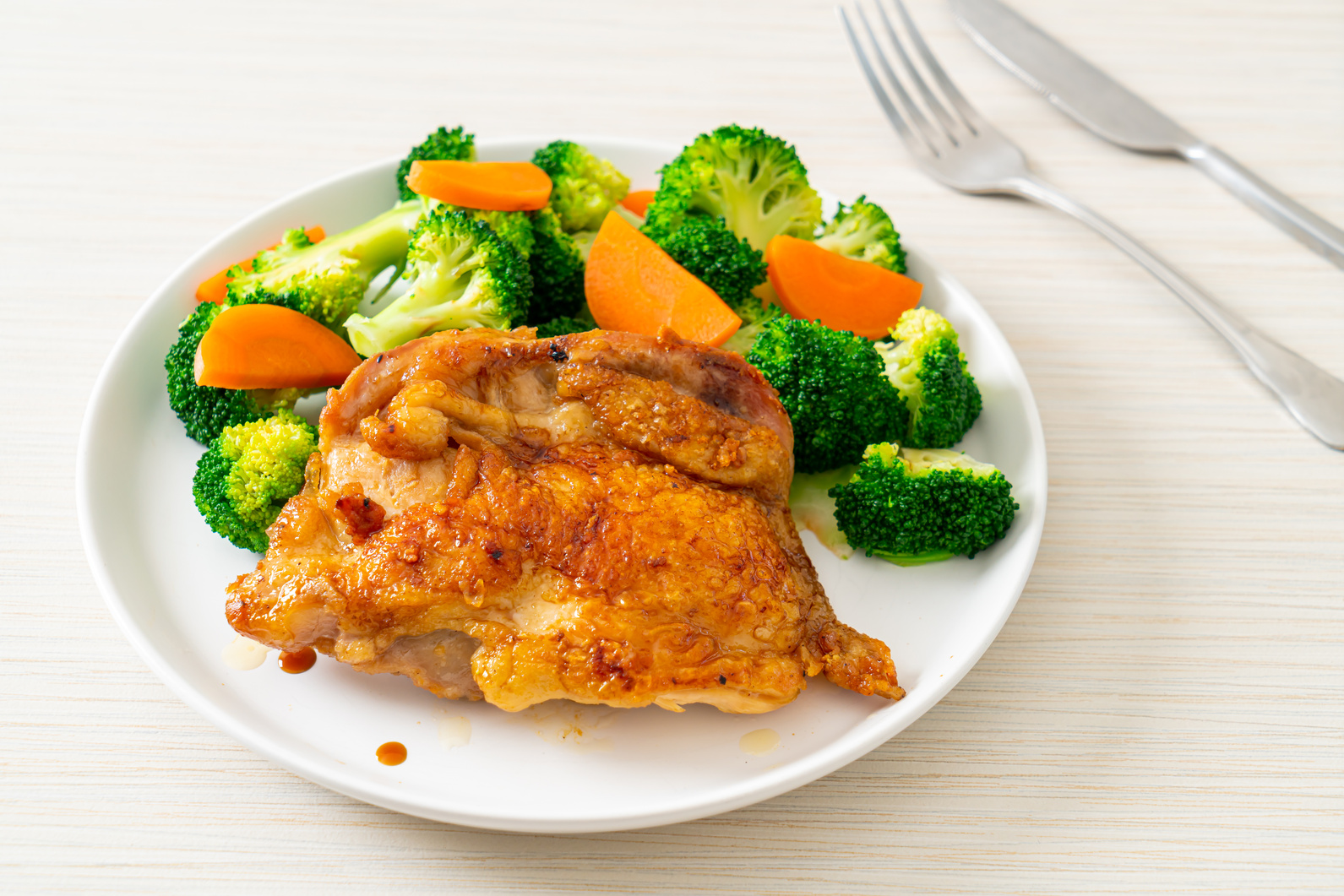 Chicken Steak with Broccoli and Carrot